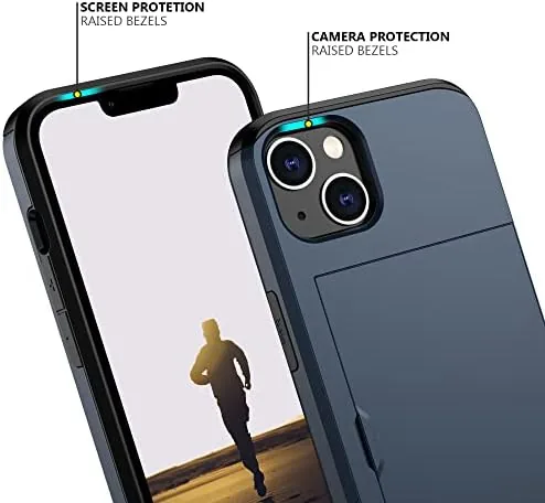 The Nvollnoe for iPhone 13 Case with Card Holder Blue | in real use