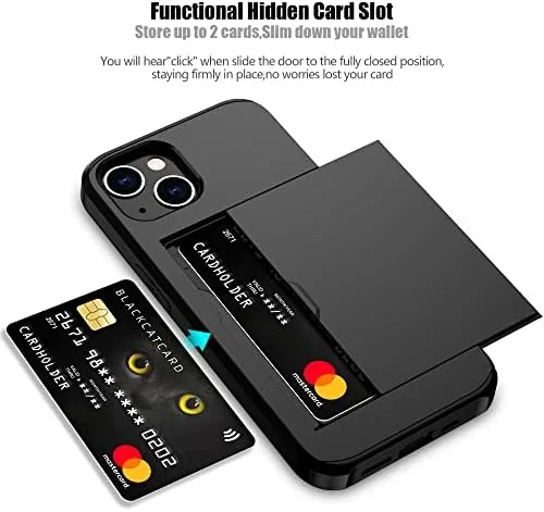 Close look at the Nvollnoe for iPhone 13 Case with Card Holder Black | build quality