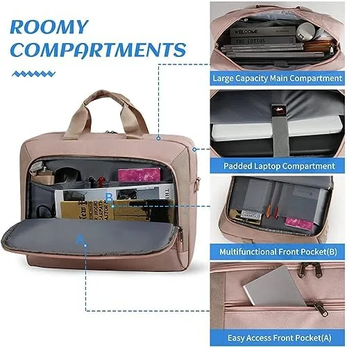 Another view of the Laptop Bag 17.3 Inch Work Briefcase Laptop Case Computer Messenger