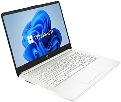 Close view of the HP laptop keyboard and trackpad section