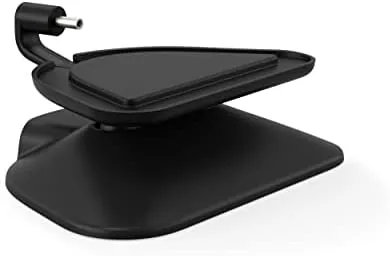 Echo Show 5 in the stand on a kitchen counter showing a recipe