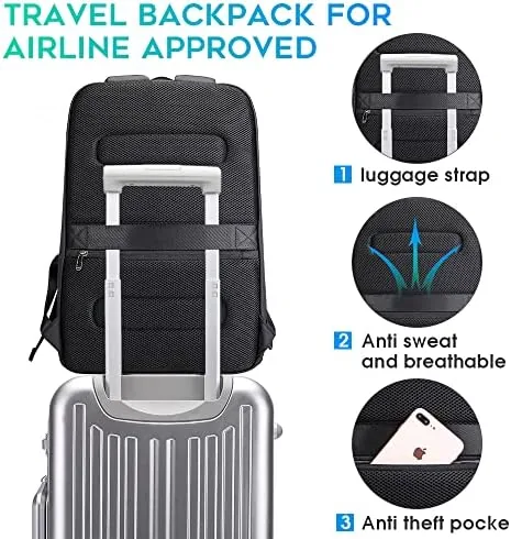 The BANGE Business Smart Backpack Waterproof fit 15.6 Inch Laptop Backpack in real use