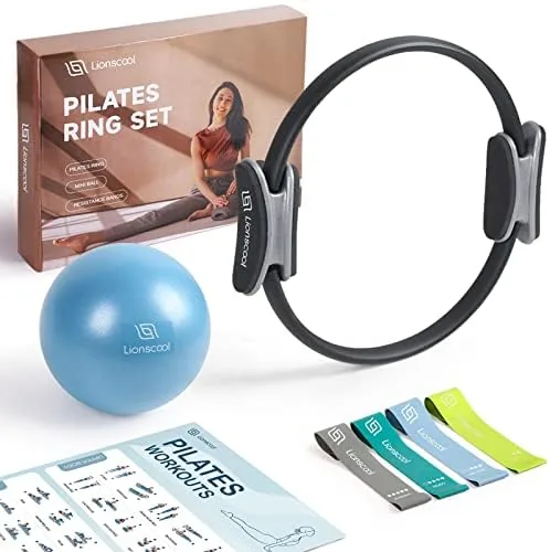 Pilates Ring Set 14" Magic Circle, 9" Mini Ball, Resistance Bands | Foam-Padded Fiberglass Review: Tested and Rated