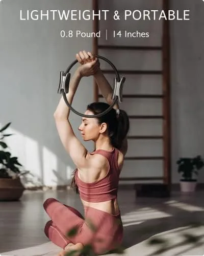 Close look at the Pilates Ring Set 14" Magic Circle, 9" Mini Ball, Resistance build quality