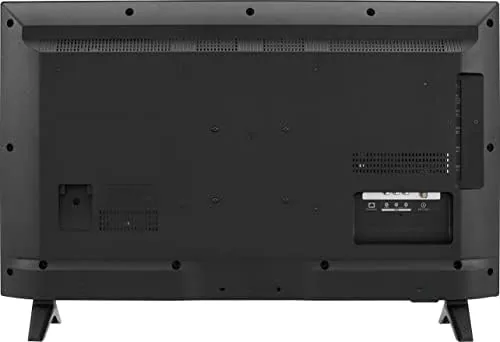 The back of the television showing the HDMI and USB connections