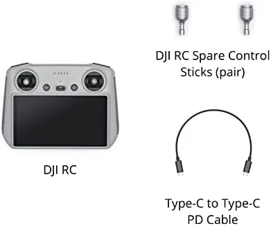 The DJI RC screen showing a long-range transmission test with a drone far in the distance