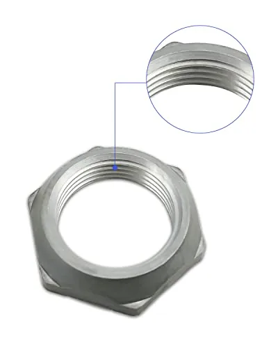 WH2X1193 hub nut and a standard wrench laid out on a workbench
