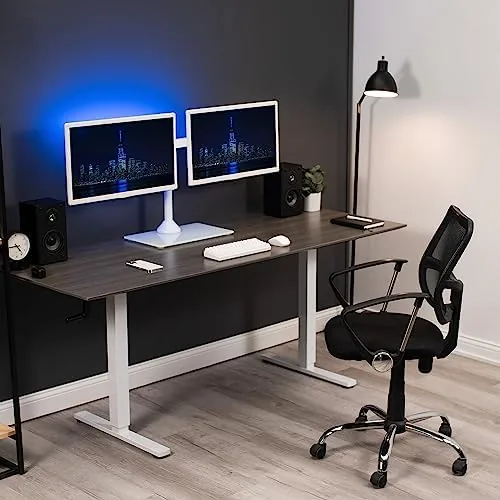Close look at the VIVO Dual Monitor Desk Stand for 13 to 32 inch build quality