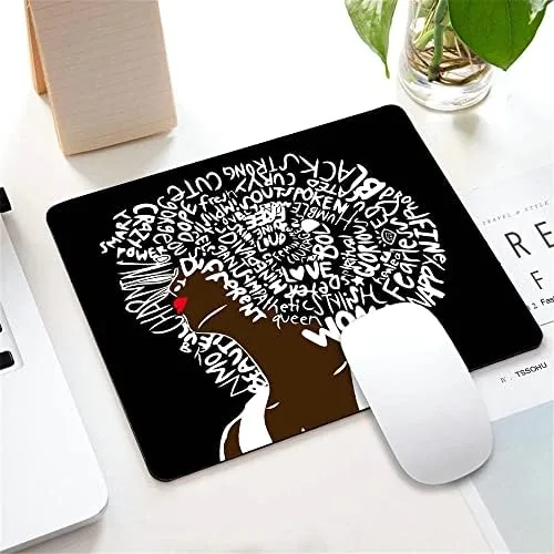Another view of the African American Women Mouse Pad, African Art Afro Women Quote