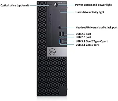 Interior view of the OptiPlex 7070 SFF with the side panel removed