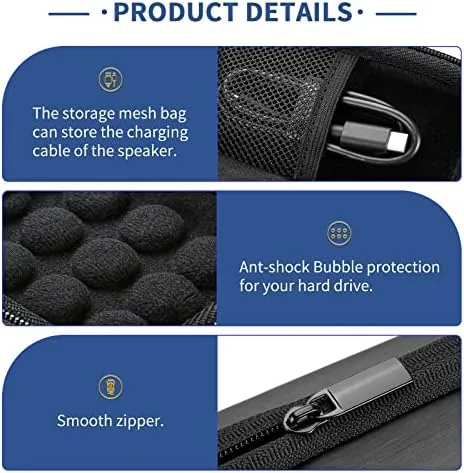 Detail shot of the Yinke Hard Case for SanDisk Extreme Pro/SanDisk Extreme Portable External features