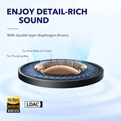 Another view of the Soundcore by Anker Space A40 Adaptive Active Noise Cancelling Earbuds