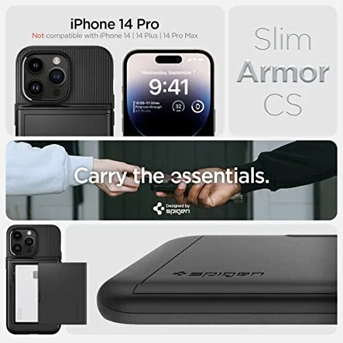 Close look at the Spigen Slim Armor CS Designed for iPhone 14 Pro Case build quality
