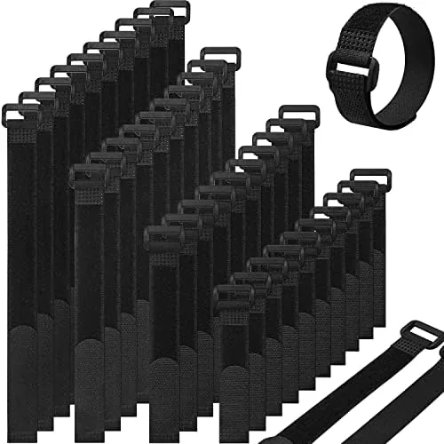 40pcs Reusable Cable Ties - 4 Sizes (6/8/10/12 Inch) - Hook and Loop Cinch Review: Tested and Rated