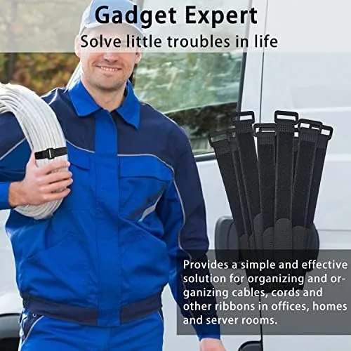 The 40pcs Reusable Cable Ties - 4 Sizes (6/8/10/12 Inch) in real use