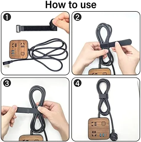Another view of the 40pcs Reusable Cable Ties - 4 Sizes (6/8/10/12 Inch)