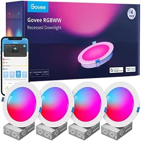 Overview of the Govee Smart Recessed Lighting 6 Inch, LED Downlight 1100 Lumen