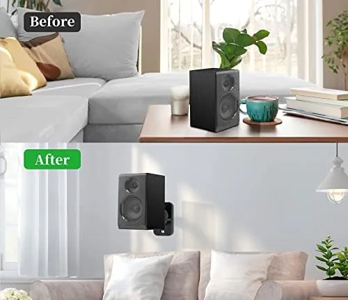 Close look at the Speaker Wall Mount Brackets - Surround & Bookshelf Speaker Wall build quality