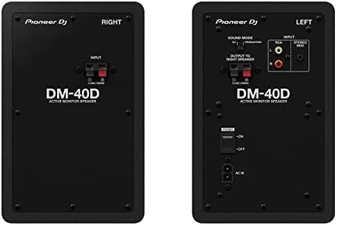 The Pioneer DJ DM-40D 4-inch Active Desktop Monitor Speakers, Pair, Black in real use