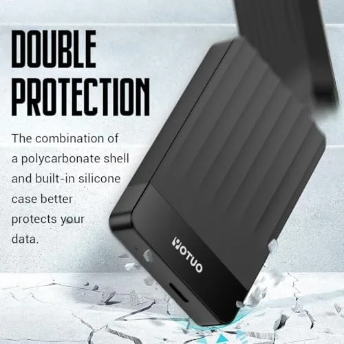 Another view of the YOTUO 500GB External Hard Drive, Portable Storage Expansion HDD, USB