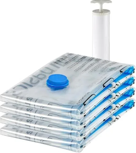 Amazon Basics Vacuum Storage Bags for Blankets, Vacuum Compression Space Saving Storage Bags with Review: Tested and Rated
