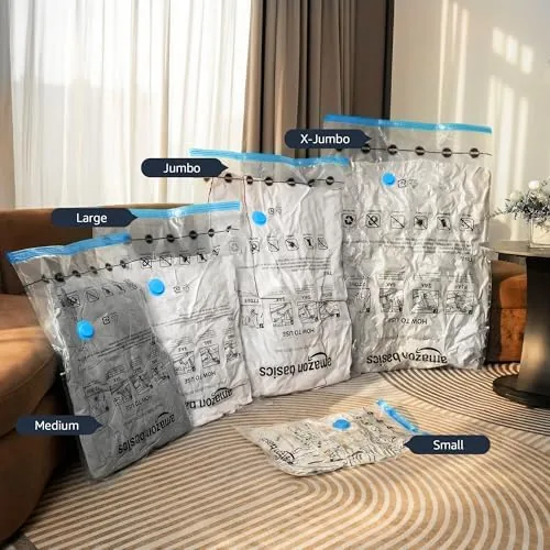 Testing the Amazon Basics Vacuum Storage Bags for Blankets, Vacuum Compression Space over two weeks