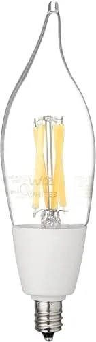 The WiZ Clear 40W BA11 Tunable White Filament LED Smart Candle-Shaped in real use