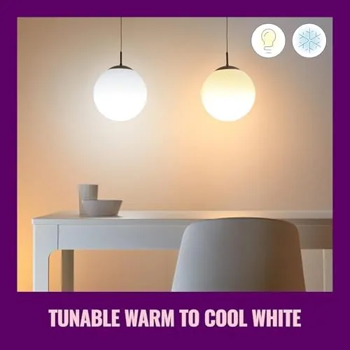 Another view of the WiZ Clear 40W BA11 Tunable White Filament LED Smart Candle-Shaped