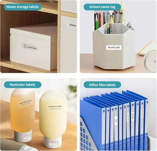 The DEEPIN Label Maker Machine Portable Bluetooth Label Maker with Tape in real use