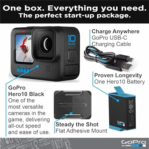 Close look at the GoPro HERO10 Black- E-Commerce Packaging - Waterproof Action Camera with build quality