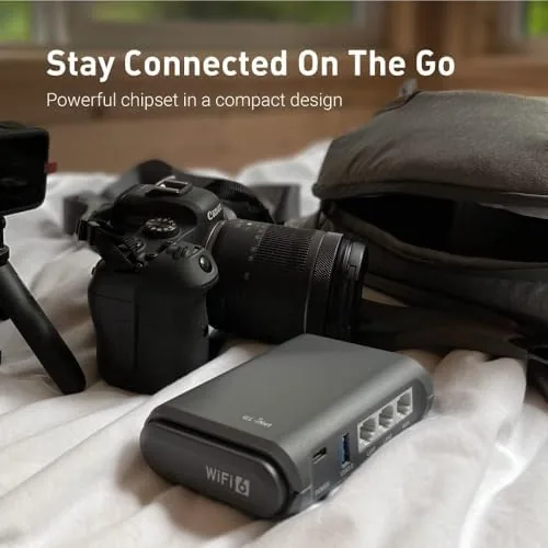 The GL.iNet GL-AXT1800 Slate AX Pocket-Sized Wi-Fi 6 Travel Router with in real use
