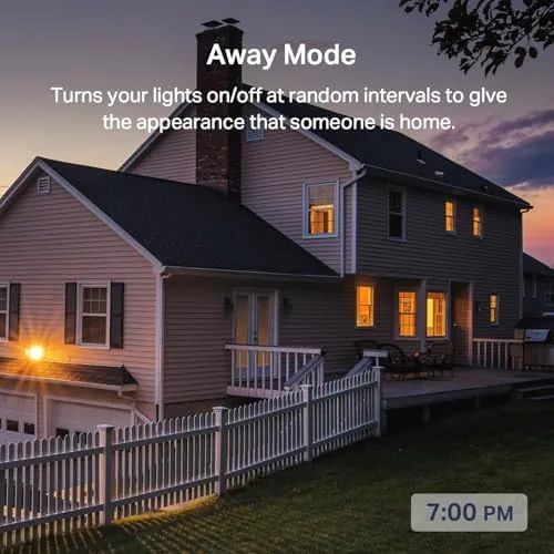 Two Tapo bulbs showing different colors in the same living room