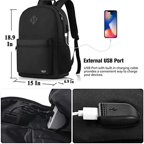 The YAMTION 17 Inch Backpack for School Business Travel,Computer Bookbag Schoolbag compared in context