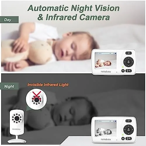 Another view of the HelloBaby HB30 Video Baby Monitor with Digital Camera and Audio