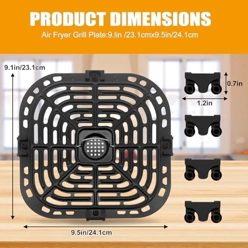 Close look at the Air Fryer Replacement Tray for Instant Pot Vortex 6 in build quality