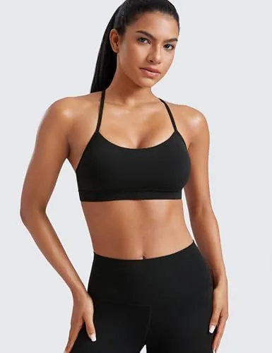 Close look at the CRZ YOGA Butterluxe Y Back Sports Bras | Light Support build quality