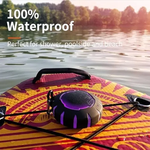 Another view of the HEYSONG Waterproof Shower Bluetooth Speaker, Durable & Portable with Clear