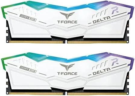 TEAMGROUP T-Force Delta RGB DDR5 kit in white with two modules