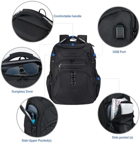 The KROSER TSA Friendly Travel Laptop Backpack 18.4 inch XXXL Gaming in real use