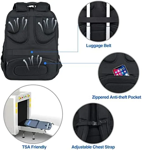 Another view of the KROSER TSA Friendly Travel Laptop Backpack 18.4 inch XXXL Gaming