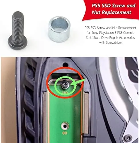 Close up of the spacer ring and mounting screw next to the screwdriver tip