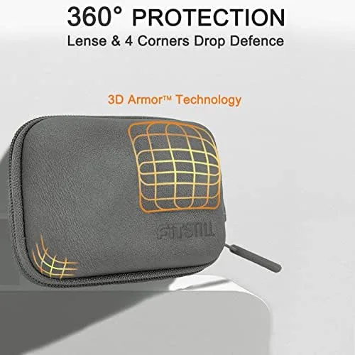 Close look at the FiTSTILL Grey PU Mini Carrying Case for Go Pro Hero build quality