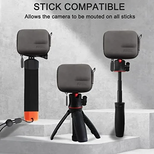 The FiTSTILL Grey PU Mini Carrying Case for Go Pro Hero compared in context