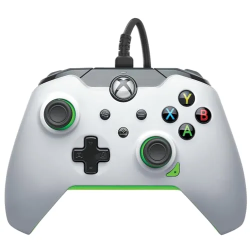 Close up of the textured grip and face buttons on the PDP controller