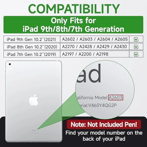 Close look at the Andnary Case for iPad 9th/8th/7th Generation 10.2 inch, Shockproof Cover build quality