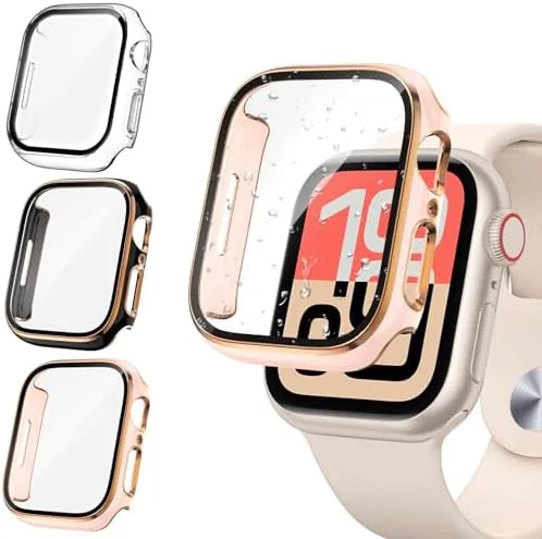 Overview of the Tensea 3PCS for Apple Watch Screen Protector Case 40mm SE
