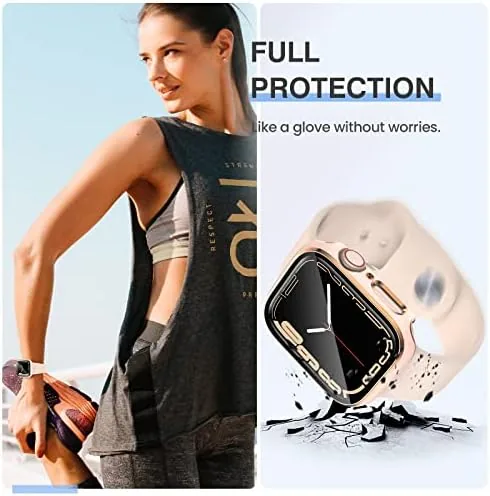 Detail shot of the Tensea 3PCS for Apple Watch Screen Protector Case 40mm SE features