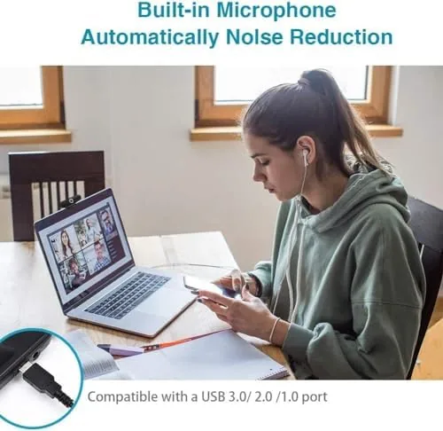 The 4K Webcam, HD Webcam 8MP- Laptop PC Desktop Computer Web in real use