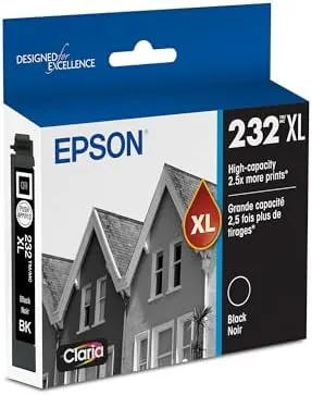 Epson 232 Claria Ink High Capacity Black Cartridge (T232XL120-S) Works with Workforce WF-2930,2950 and Review: Tested and Rated