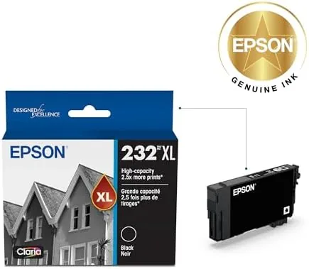 Close look at the Epson 232 Claria Ink High Capacity Black Cartridge (T232XL120-S) Works build quality